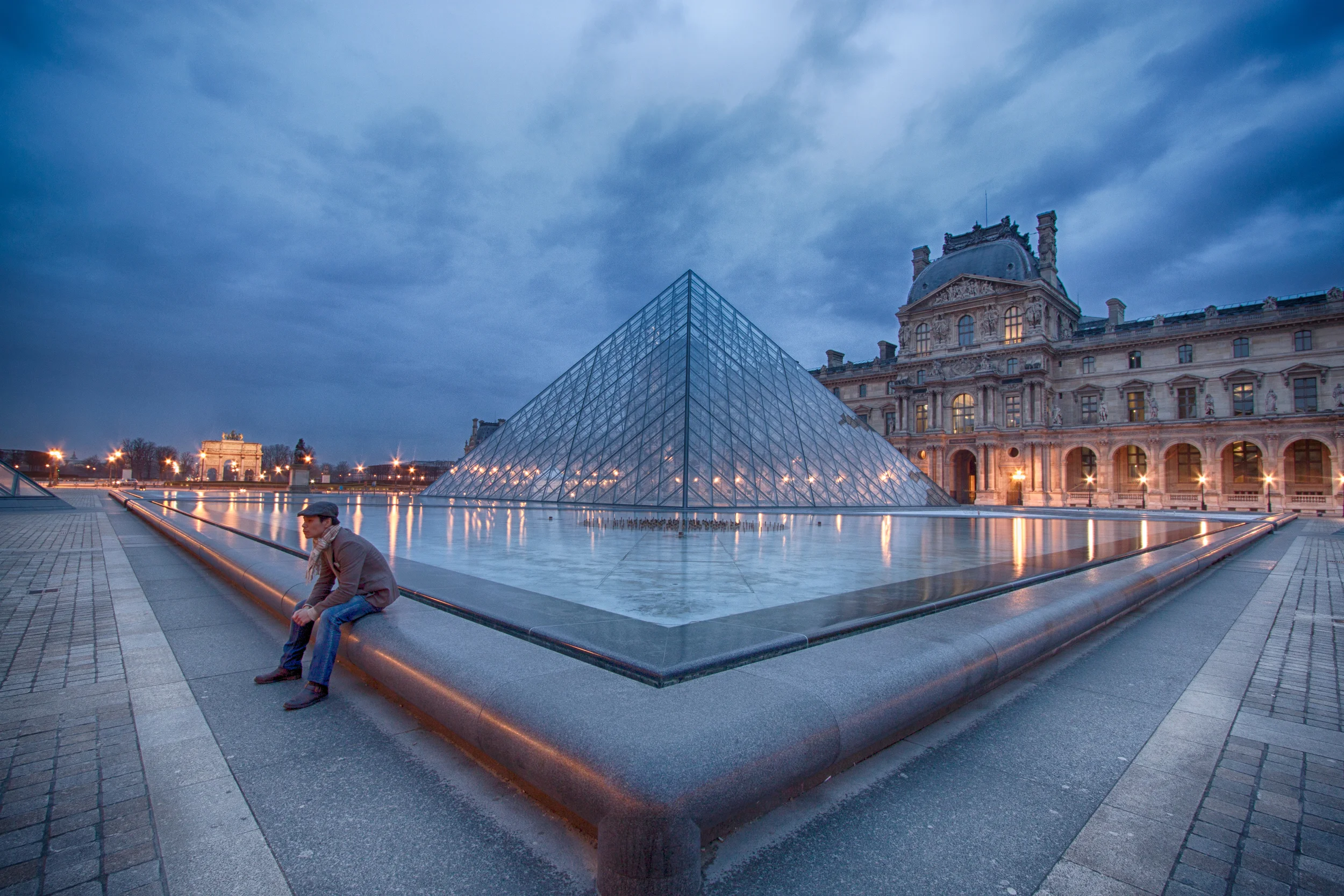 First in line at the Louvre