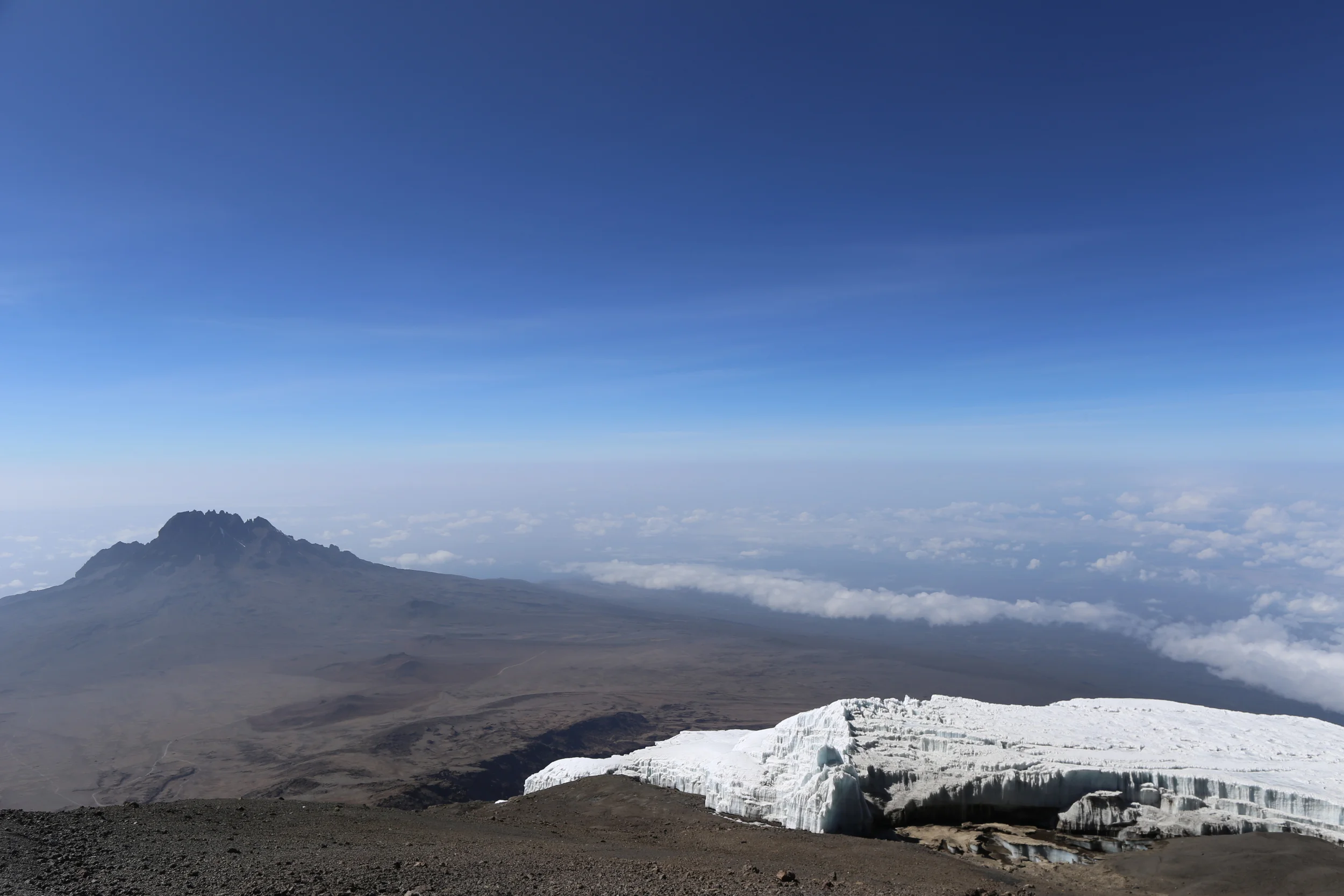 Glaciers above the clouds