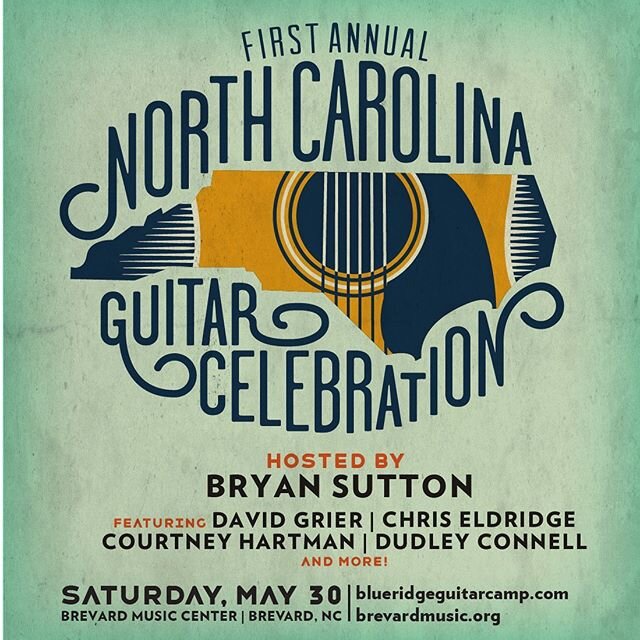 Saturday night of @blueridgeguitarcamp is the North Carolina Guitar Celebration Concert! Non-campers are welcome to attend what will be a truly amazing night of music! Details at www.brevardmusic.org