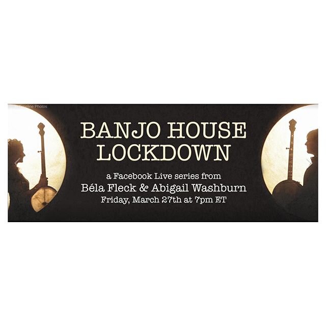 Can&rsquo;t wait until Banjo Camp? (Neither can we.) In the meantime, check out @belafleckbanjo and @abigailwashburn Banjo House Lockdown Facebook Live series- tonight!!! 7pm ET. Beautiful banjo in the comfort of your own home. #banjo #morebanjo