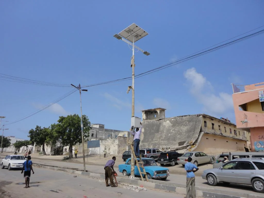 Solar street lights, Mogadishu - circa 2013