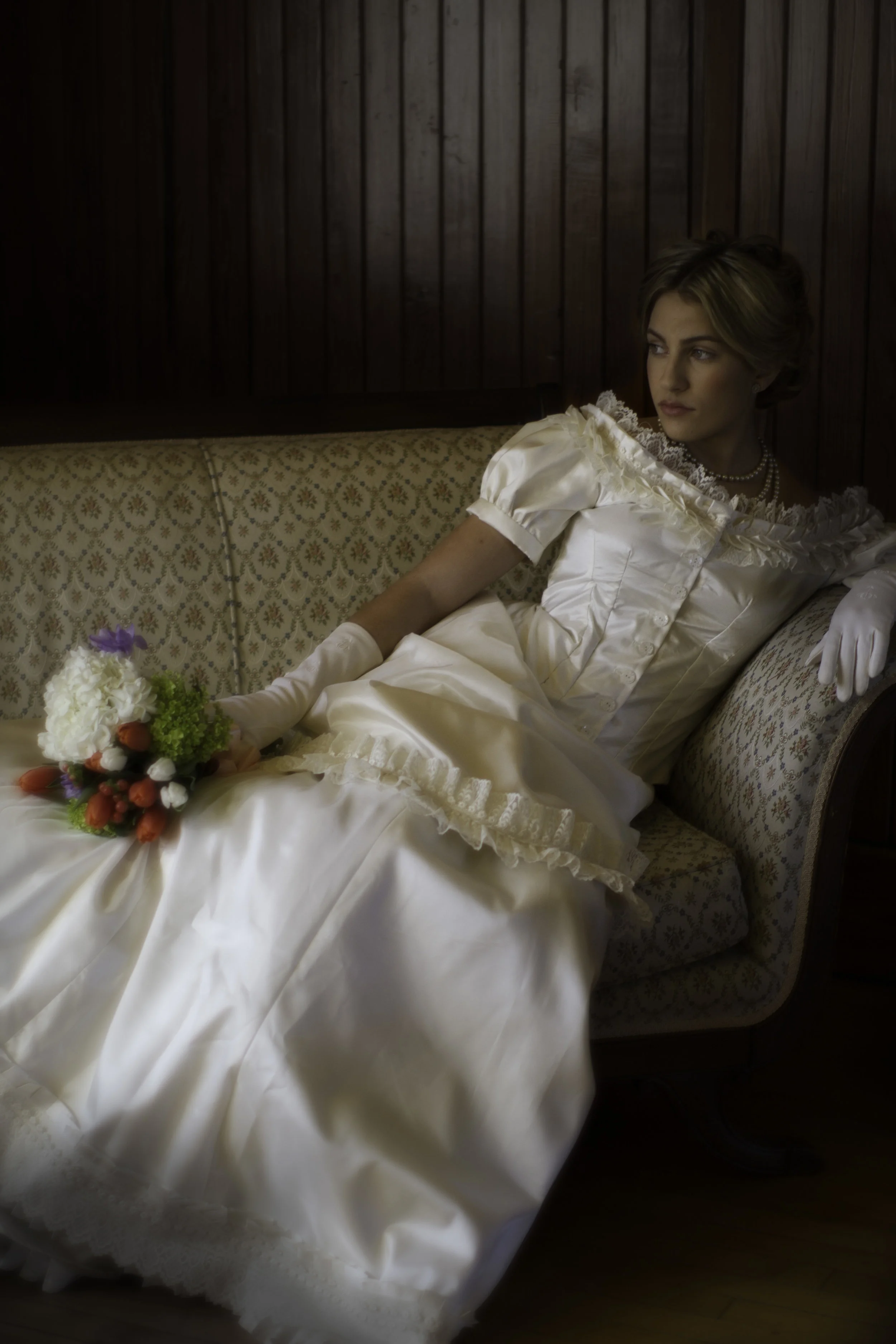 Victorian Woman on Sofa