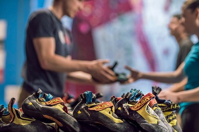 Want to try the latest and greatest from Petzl and SCARPA. Check out a demo at your local gym. Our Spring 2020 schedule is getting full and we are excited to share some new shoes with you. Link in bio for our event calendar. 📸:@fixedlinemedia⁣
.⁣
.⁣