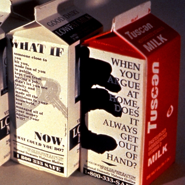 Domestic Violence Milk Carton Project