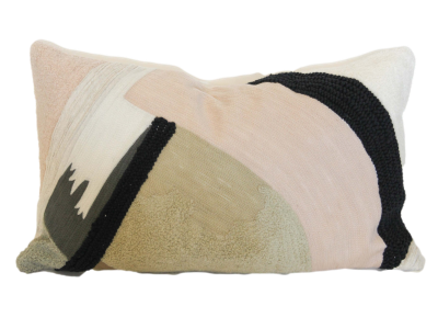 Pink Black Abstract Lumbar