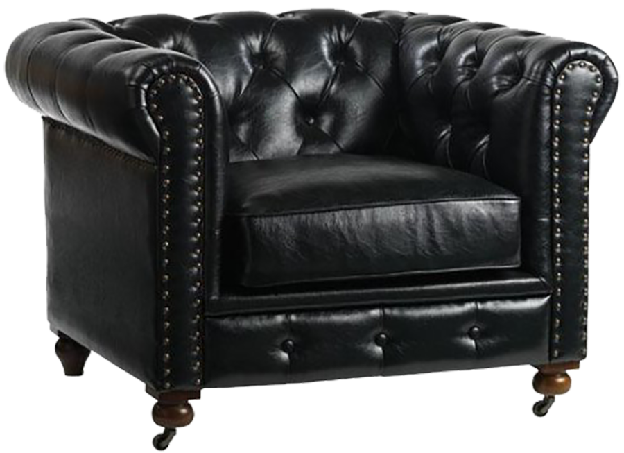 Gordon Black Leather Chair