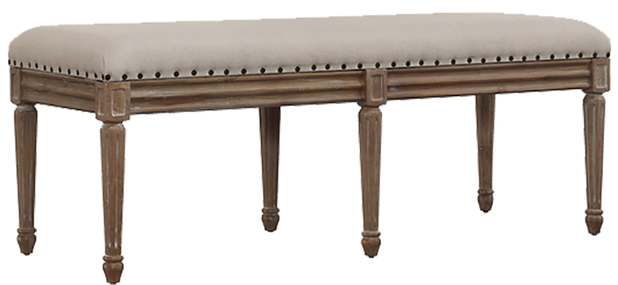 Parisian Natural Linen Bench