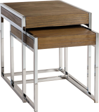 Mia Wood & Chrome Coffee Table