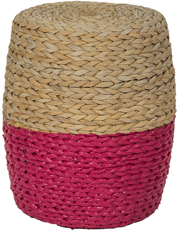 ABIGAIL Pink Dipped Woven Ottoman.png