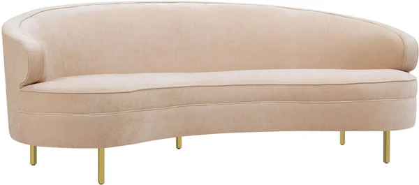 Bella Champagne Velvet Sofa