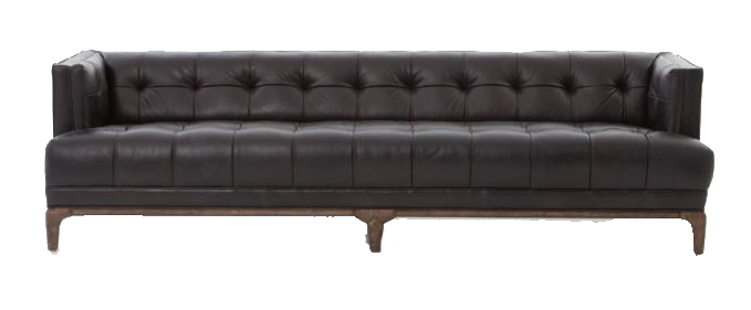 Indiwin Black Leather Sofa