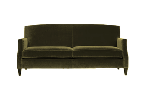 Martine Moss Velvet Sofa