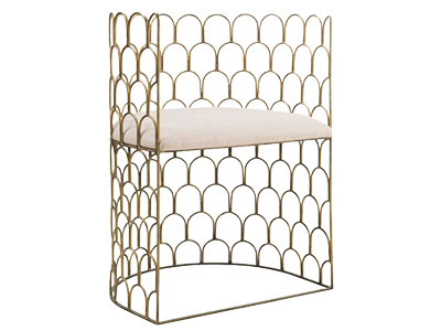 Carina Scalloped Gold Chair