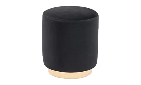 Zinfandel Black Ottoman