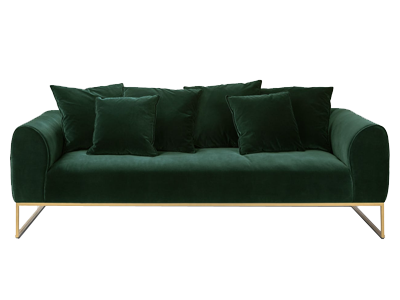 Basalm Green Velvet Sofa.png