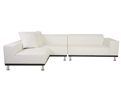 Chelsea White Leather Sectional, White Leather Sectional