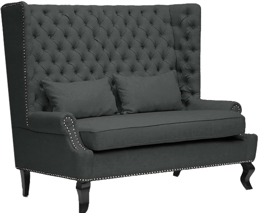 Drake Upholstered Grey Banquette