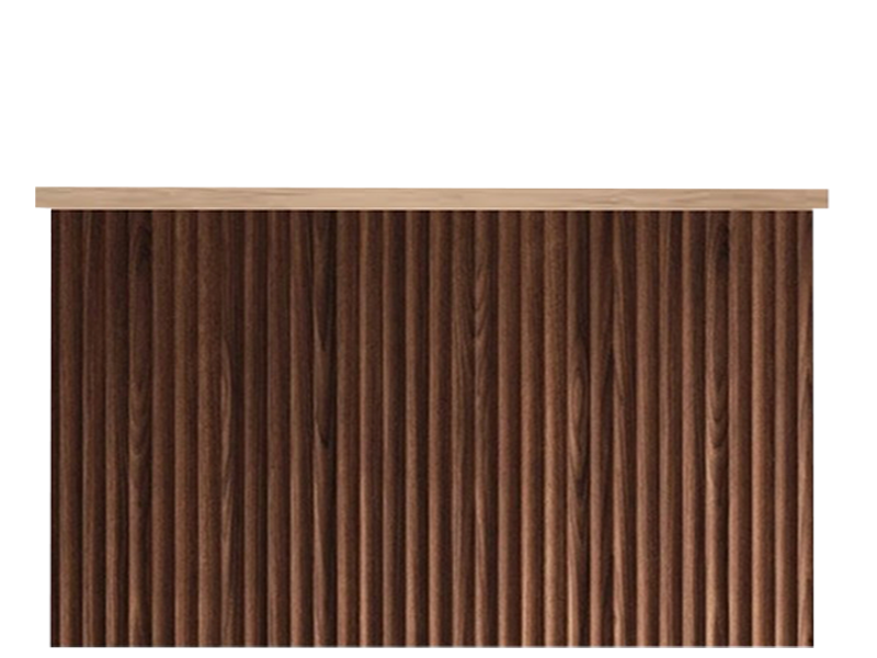 Sinatra Walnut Fluted Bar