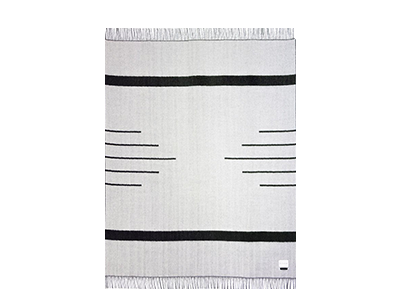 Alpaca Linear Grey Black Throw