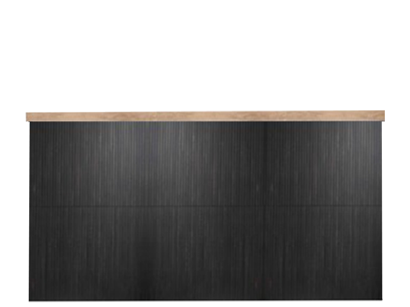 Monroe Black Flat Slat Tambour Bar