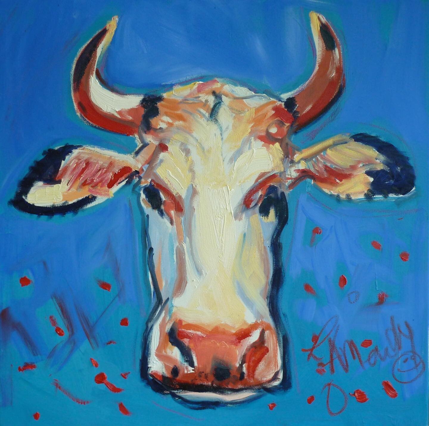 &hellip;how about a cow in blue?
&hellip;wie w&auml;r&rsquo;s mit einer blauen Kuh?
&Ouml;l auf Leinen&hellip;
#&ouml;l #oil #kuh #cow #painting #gem&auml;lde #&ouml;lgem&auml;lde #oilpainting #blue #blau #art #kunst