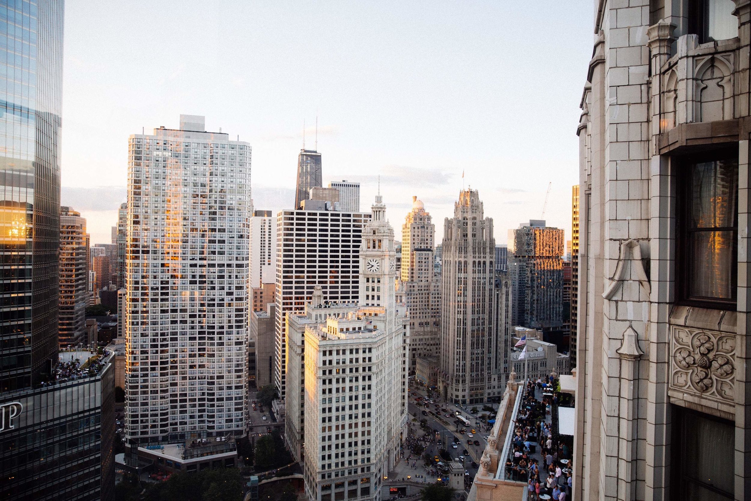 Chicago Skyline Wedding Photos