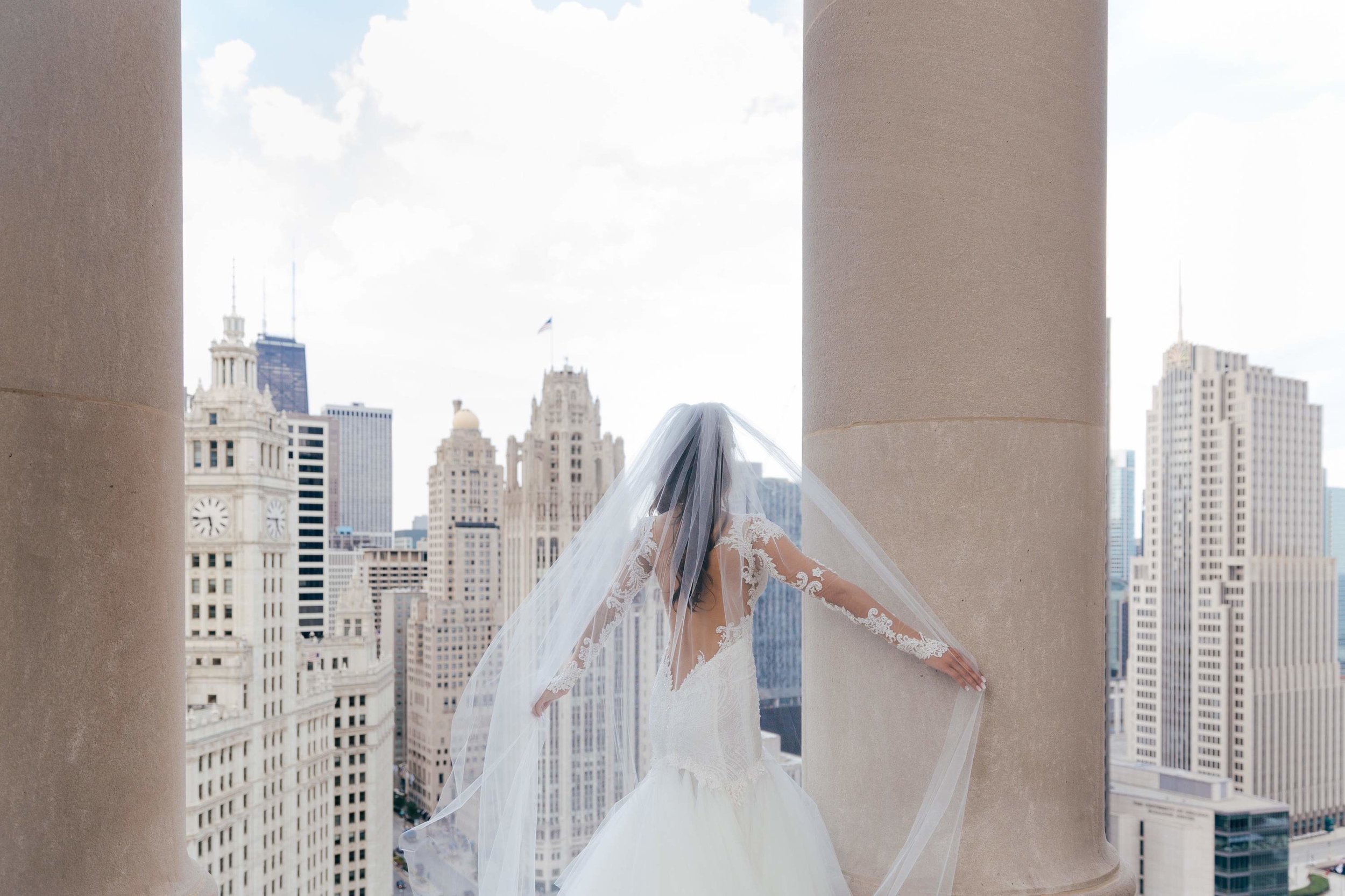 Chicago Skyline Wedding Photos