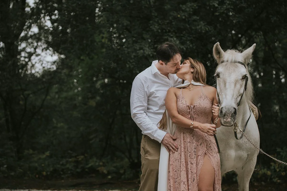 Engagement Session with White Horse