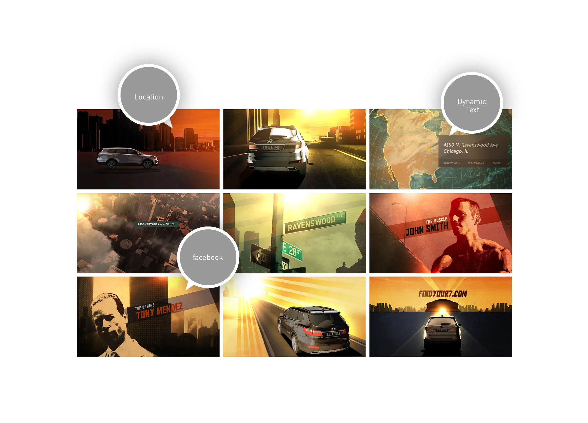   A personalized movie trailer showed the Santa Fe assembling your team. It incorporated dynamic content like your friends' hometowns and activities/interests. And it was all done on mobile. 