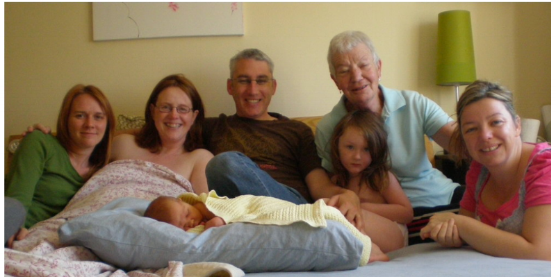 My fab birth team - Gwen, David, Mamó, Sadbh and Tracey (minus the midwives Mary Cronin and Ellmarie Coleman) 