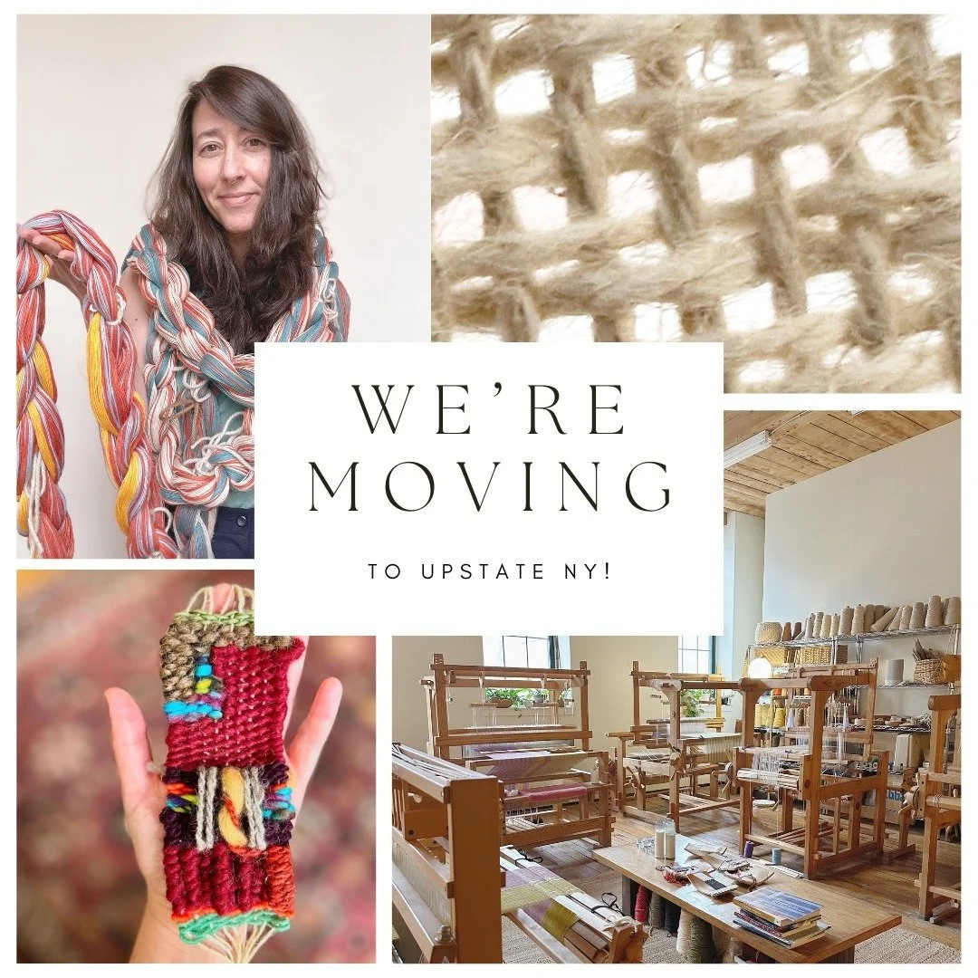 Some BIG + bittersweet news to share. It feels timely and aligned at this Winter Solstice to share that the Every Thread Handwoven studio in Western Mass is closing and will be moving to Upstate Ny by the end of this month!

It's been a long time com