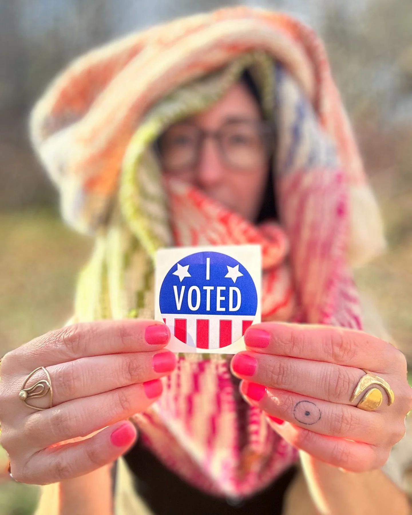 I voted. And then I immediately wrapped myself up in soft handwoven blanket fabric. And now we wait. And no matter what, we continue to hold our values and to evolve and grow as needed.

More than anything something that has been striking to me is th