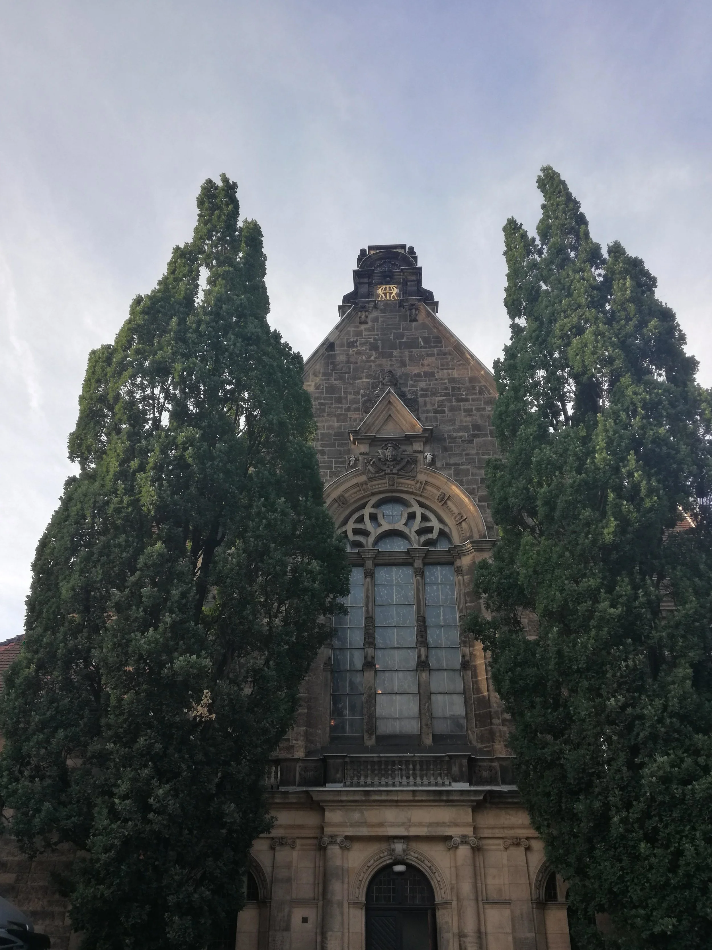 Her øvde vi med et stort orkester og kor. Dresden er en nydelig by!