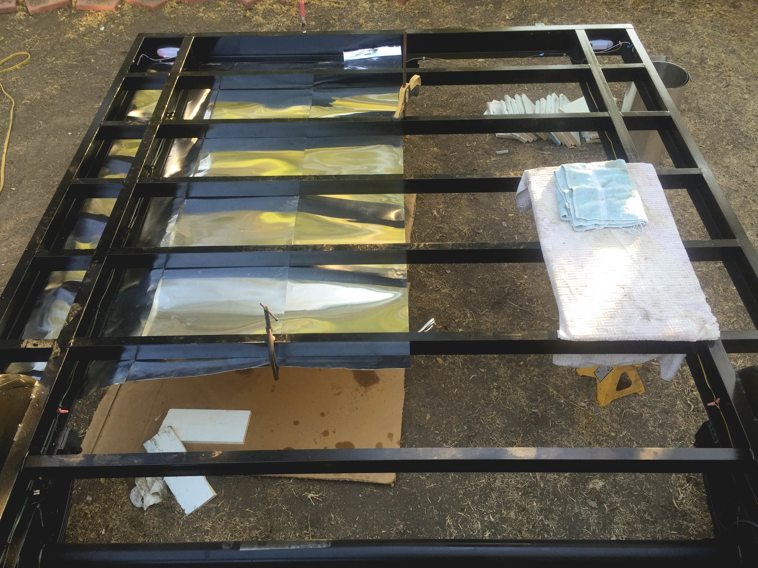 Getting started. These are the first few pieces being attached.