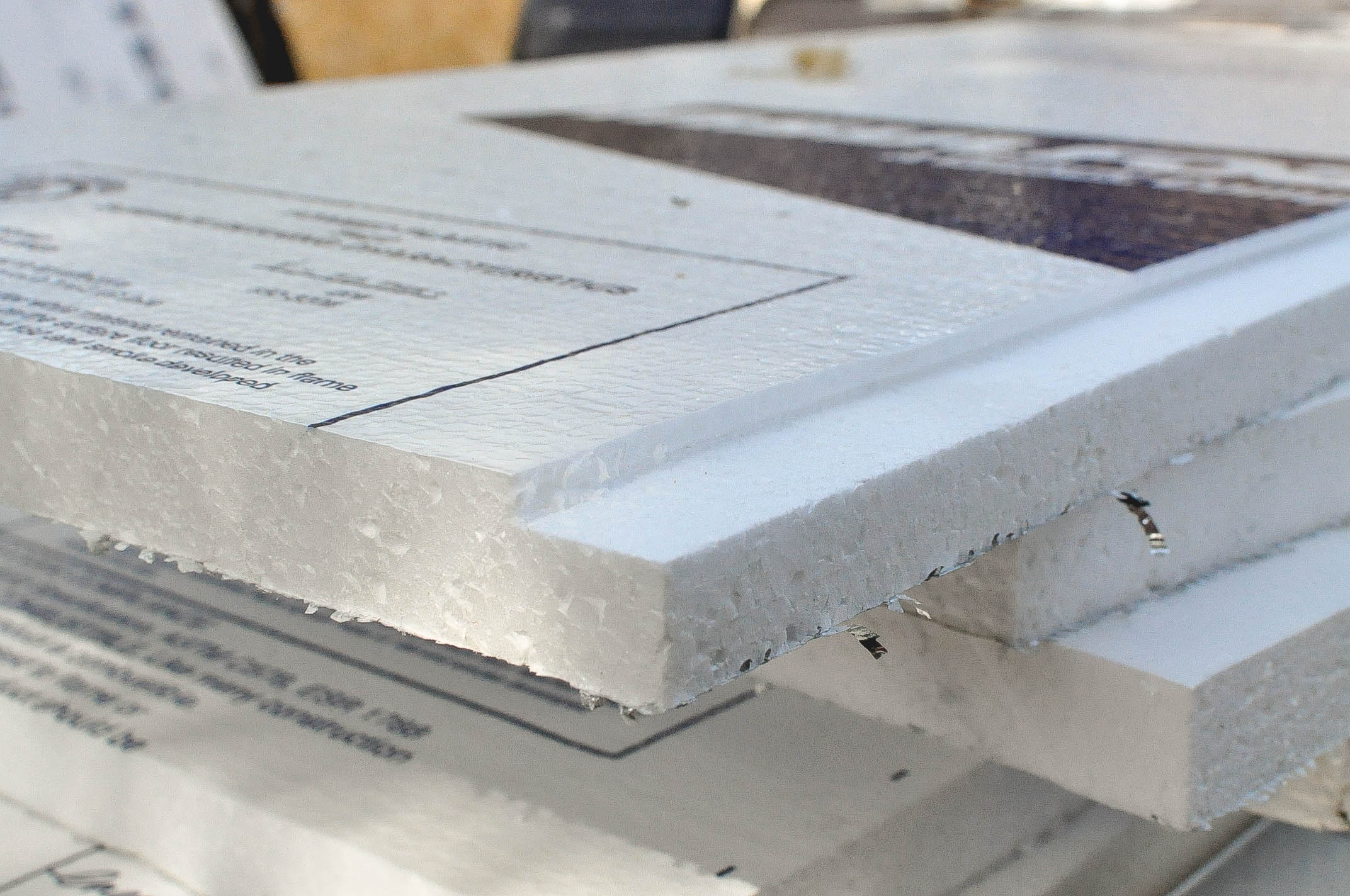 The final product of the notched out insulation.