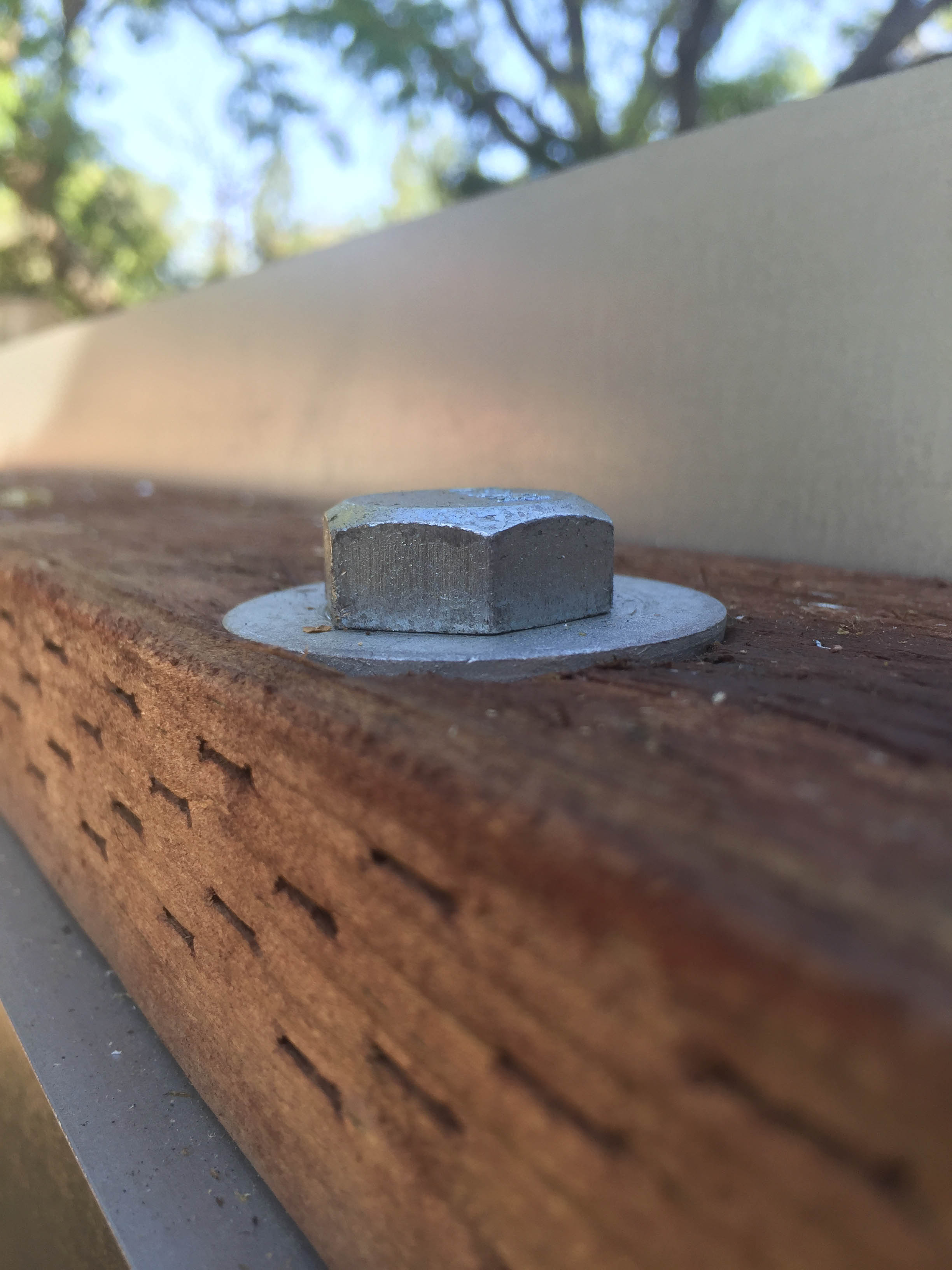 This is one of the finished bolts which holds the sill to the trailer.