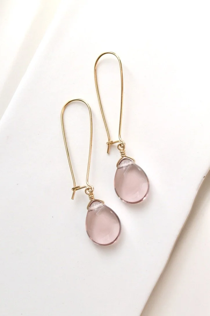 Lavender glass burlington teardrop earring.jpeg