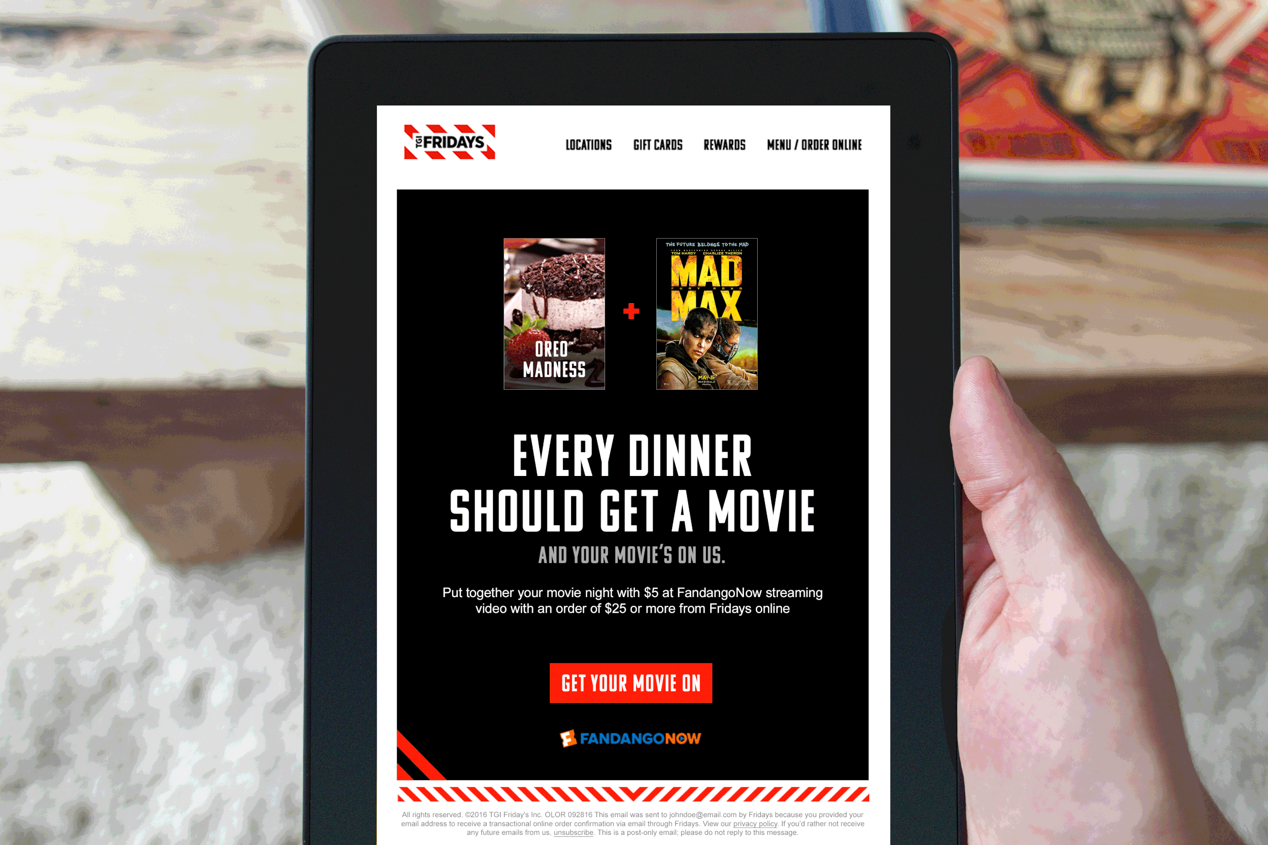 Friday's / Fandango Partnership Email