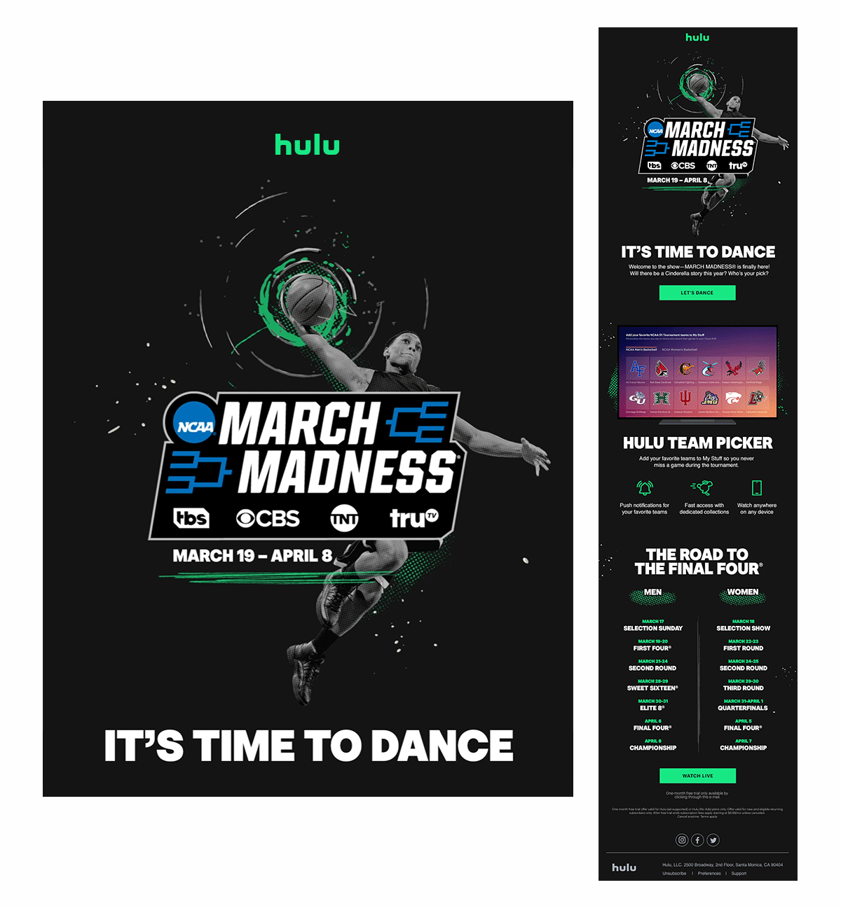Hulu - 2019 March Madness / Live Sports - E-mail