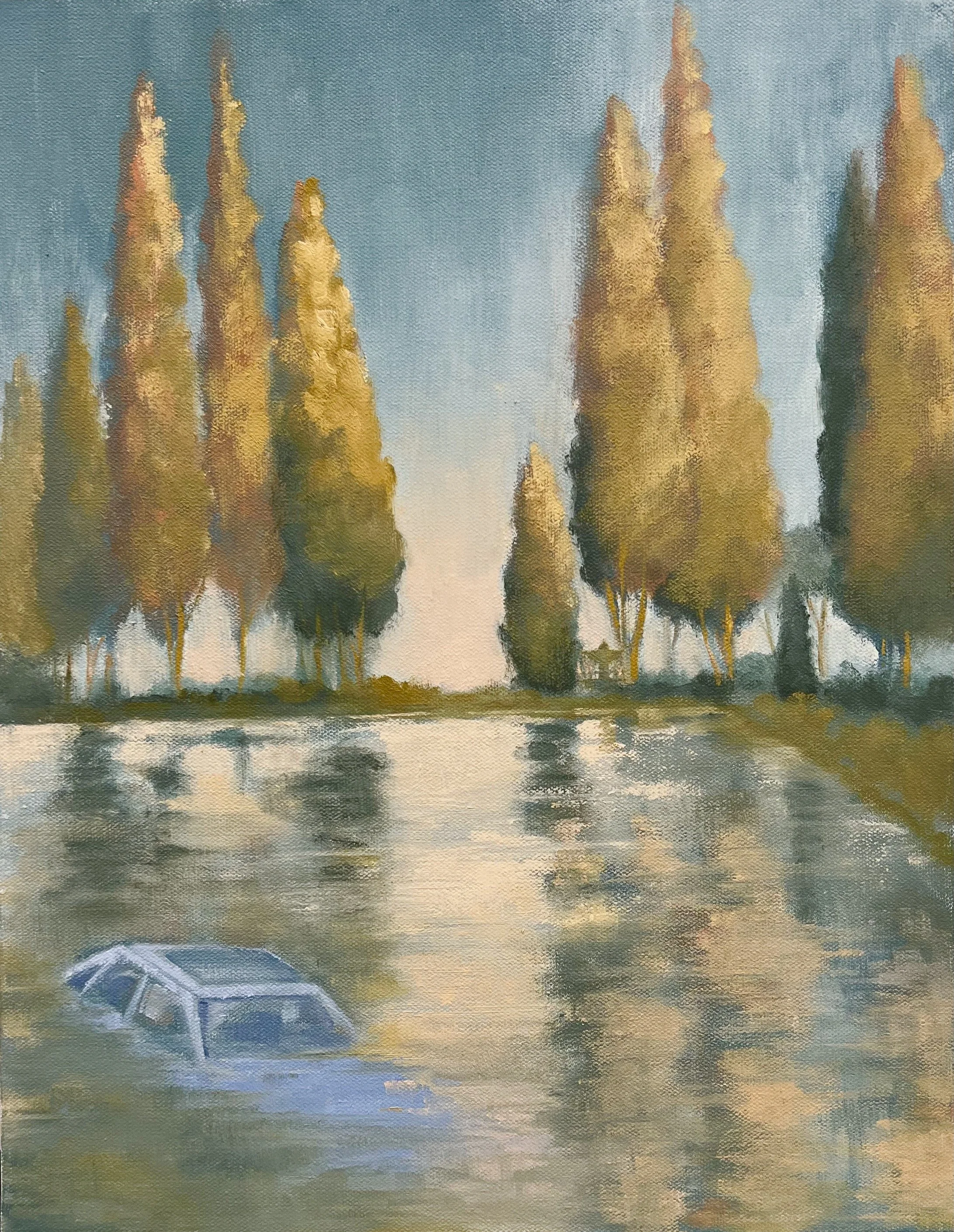 Partially Submerged (after Maxfield Parrish)