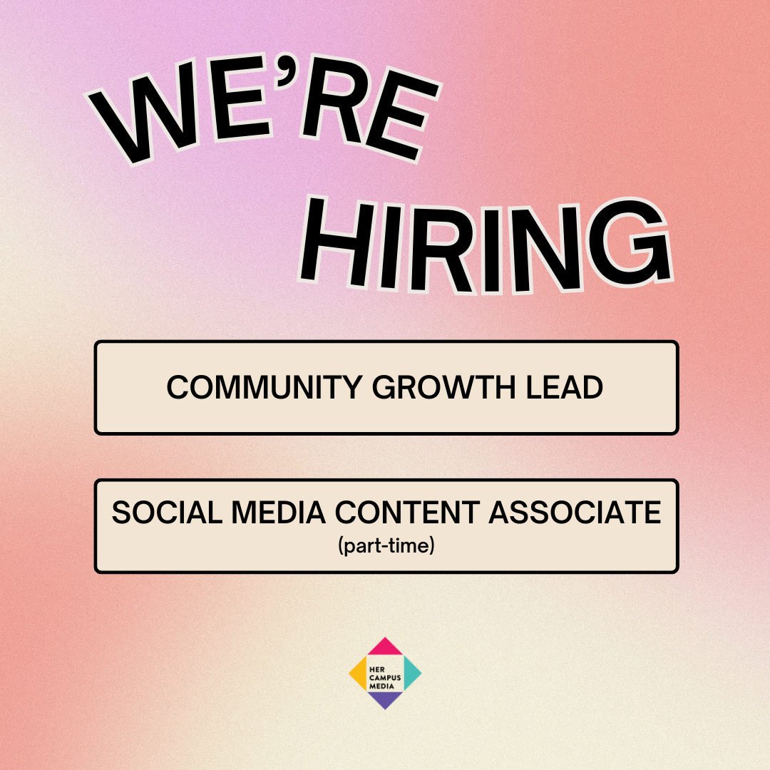 Her Campus Media is hiring! HCM offers a full suite of benefits, a collaborative work environment, and opportunity for growth (plus all roles can be held remotely!). Head to the link in bio (http://hercampusmedia.com/careers) to learn more about work