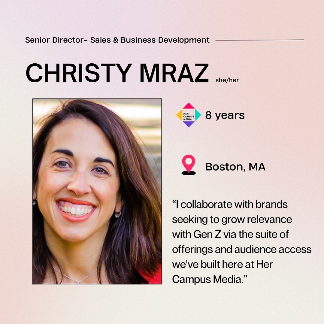 This week&rsquo;s employee spotlight is @crizzomraz, our Senior Director of Sales &amp; Business Development! Keep reading to learn more about Christy&rsquo;s experience at HCM &amp; what self-care looks like for her.&nbsp;💗
&ldquo;My favorite part 