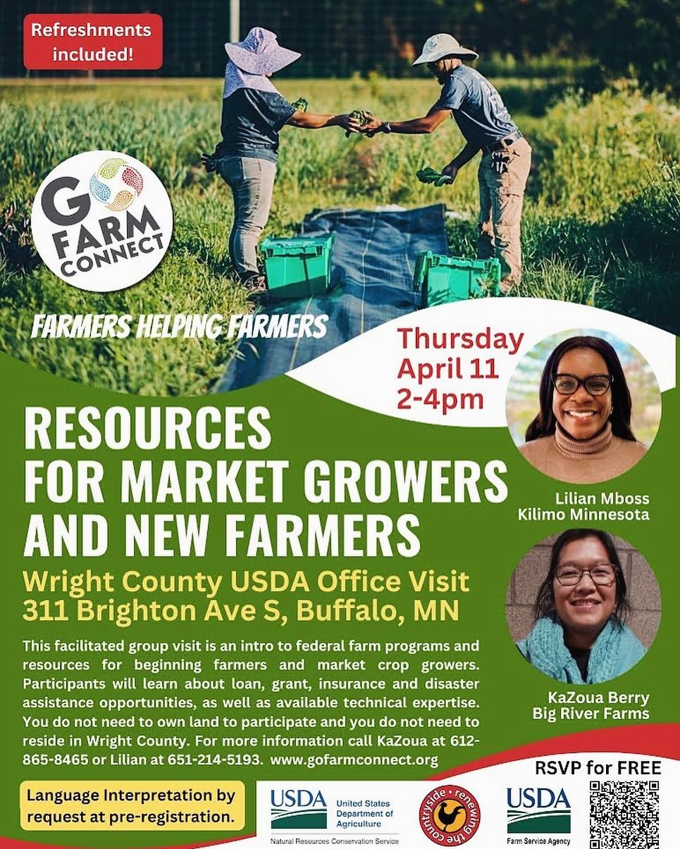 Are you curious about high tunnel growing? Cover crops or managed grazing? A new farm advocacy group called Go Farm Connect is hosting an informal group visit to the US Department of Agriculture Farm Service Center in Buffalo, MN, on April 24 from 2 