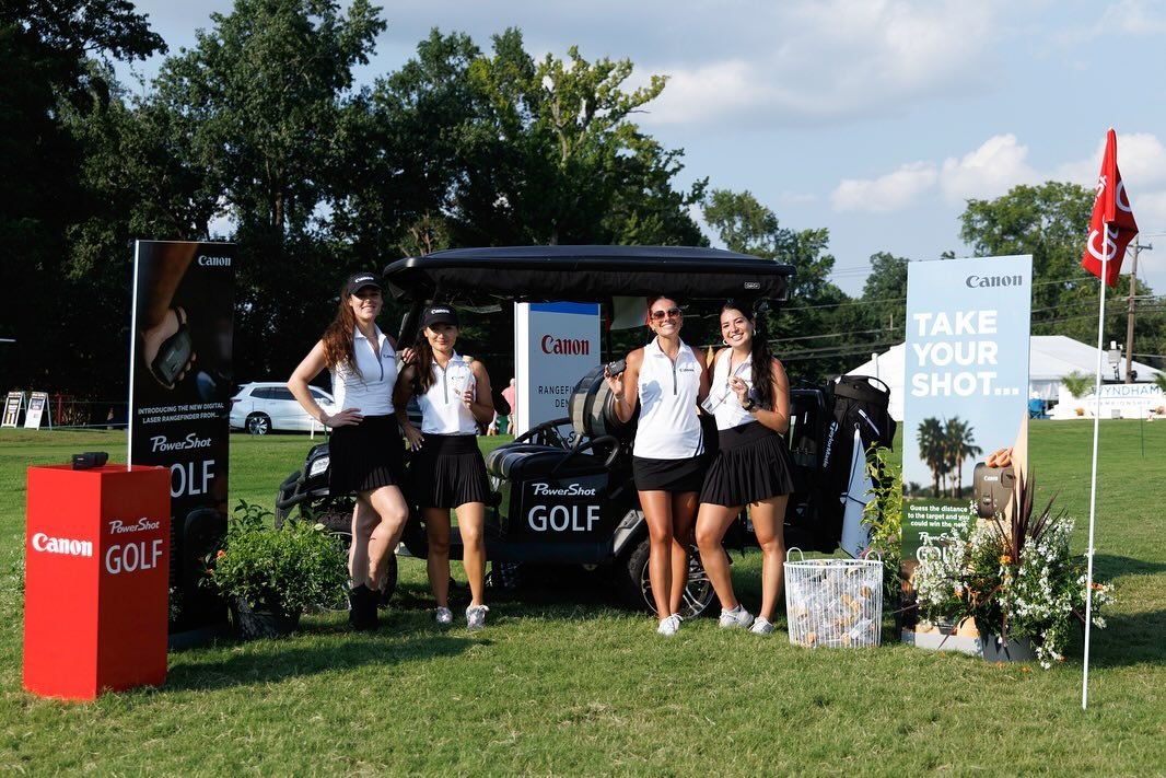 Hurricane Debby couldn&rsquo;t stop us from introducing the brand-new Canon PowerShot GOLF digital laser rangefinder to golf fans&hellip;once the storm cleared it was beautiful blue skies and an amazing week at the @wyndhamchamp showing off Canon&rsq