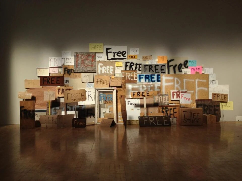 Peter Liversidge, 'Free Signs', 'The Spirit of Utopia', Whitechapel Gallery, 2013. Photographer: Daniel F. Herrmann