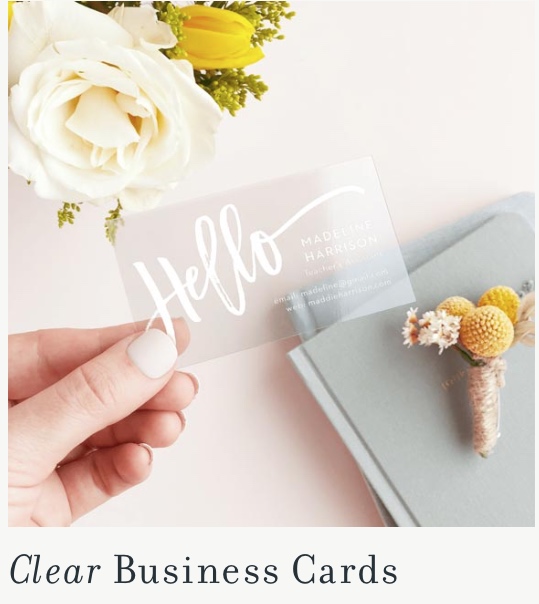 clear+business+cards