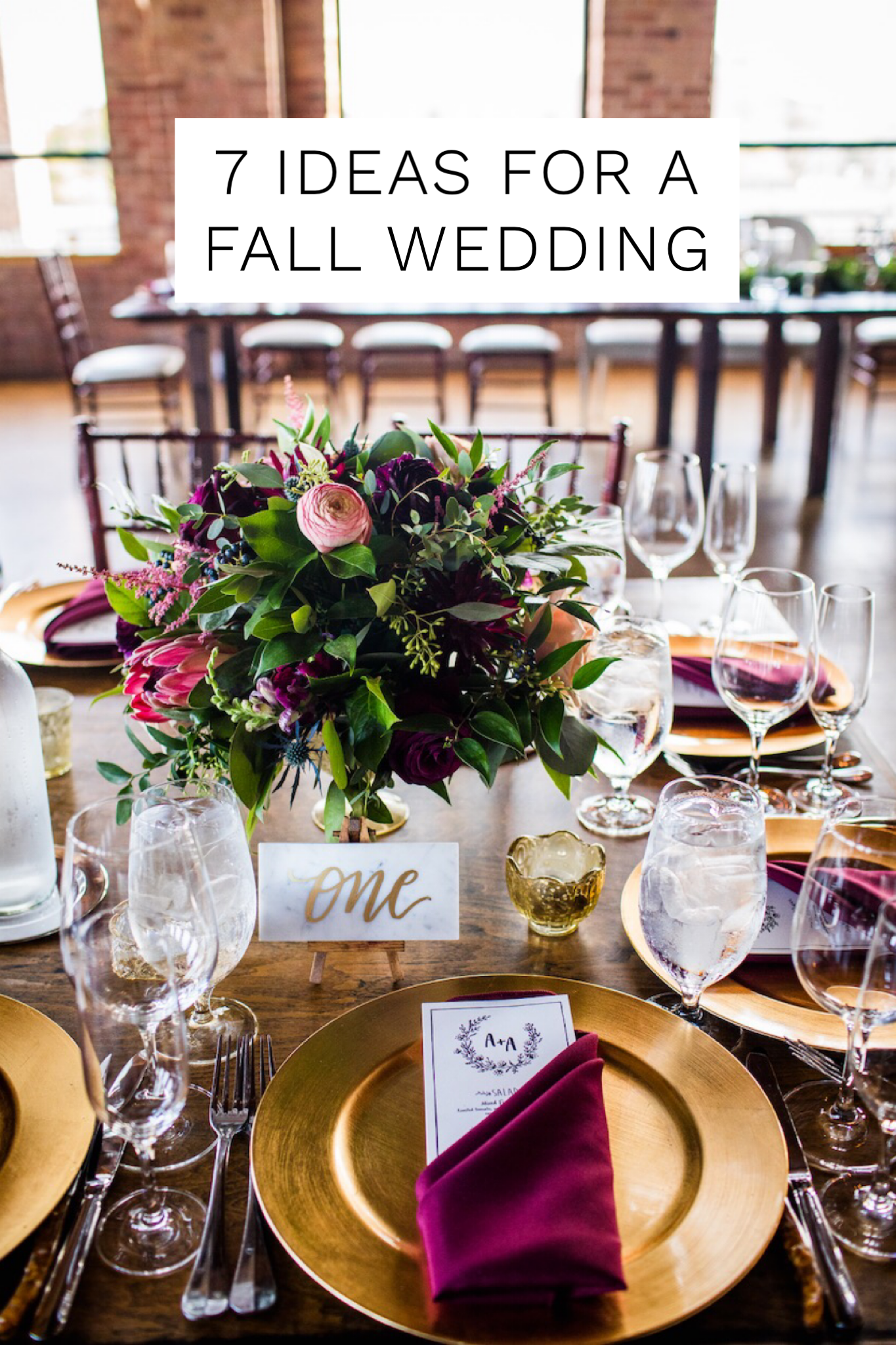 7 ideas for a Fall Wedding