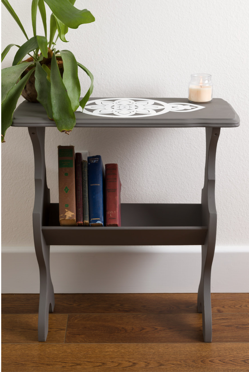 Boho side table with chalk paint