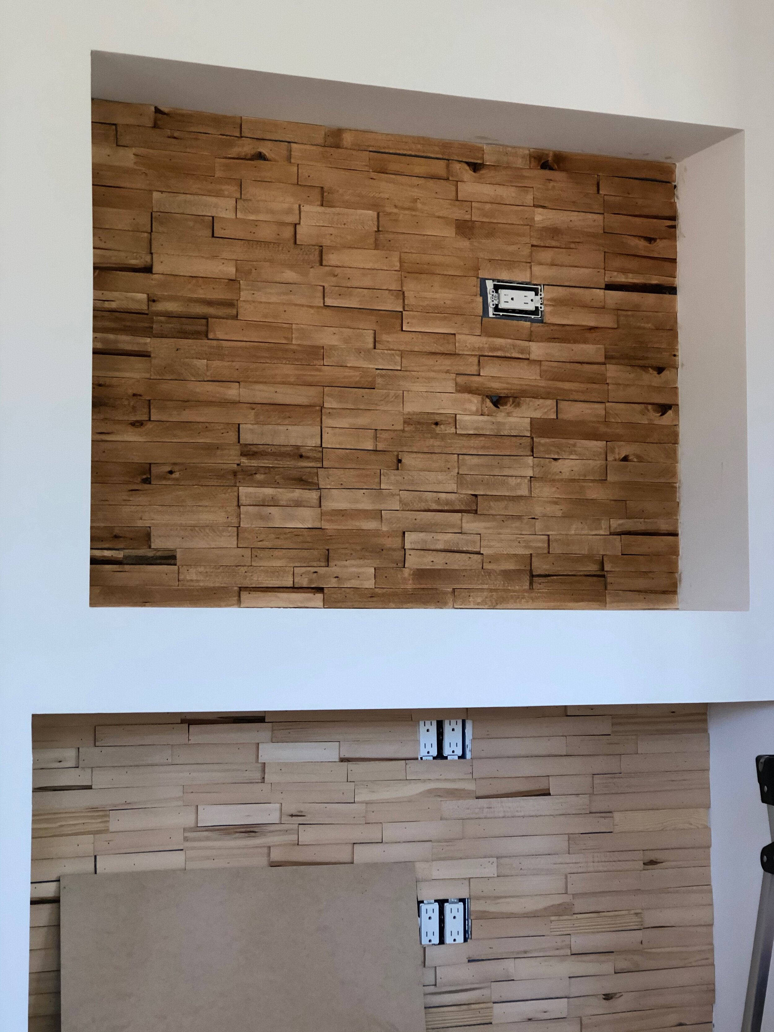 T.V. Bookcase with shims