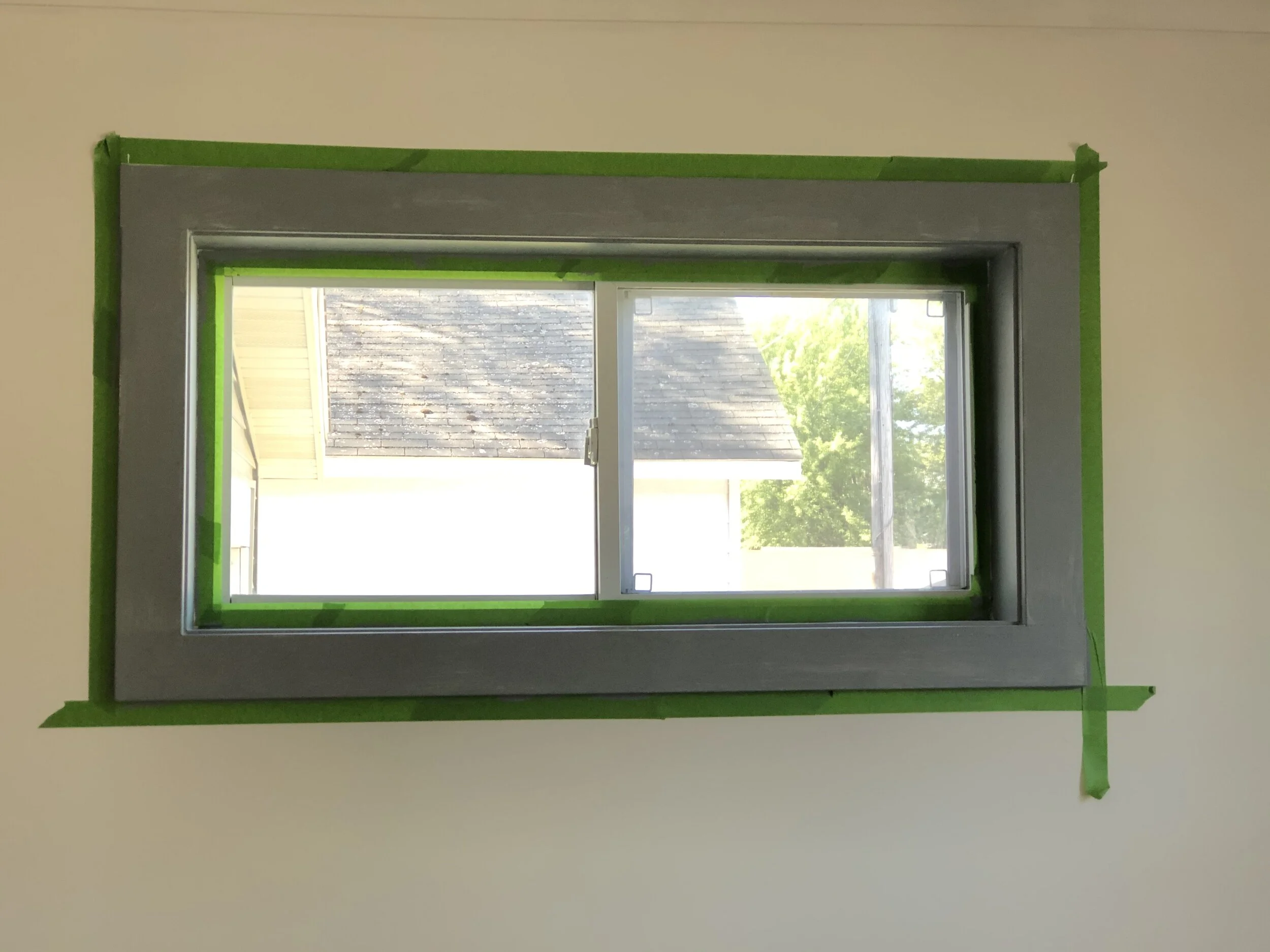 This is Sherwin Williams Dustblu. I am switching it out to a more Grey.